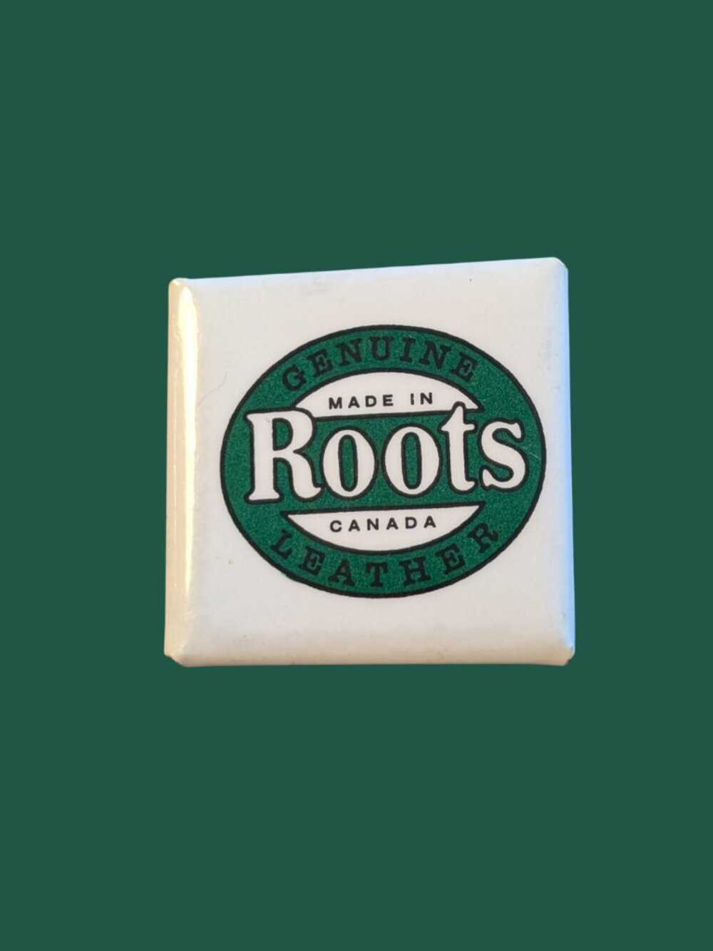 BOGO Vintage Roots Leather 1.5" Square Button